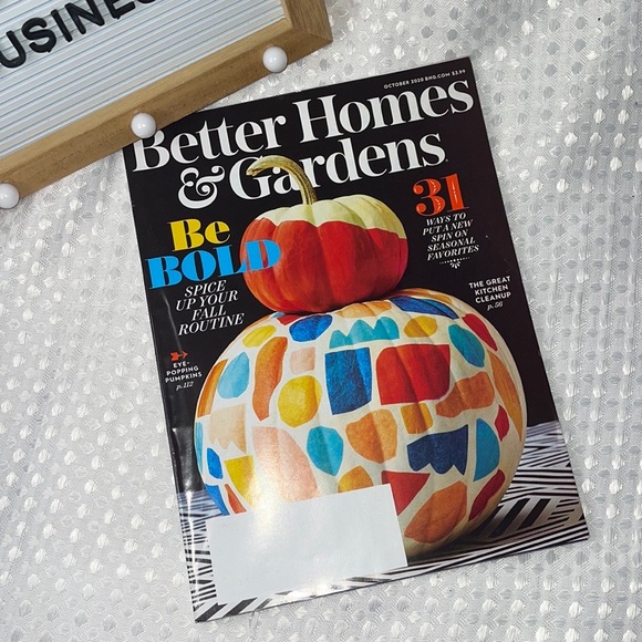 Better Homes & Gardens magazine October 2020.